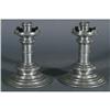 Image 1 : PAIR OF PEWTER CANDLESTICKS 8" high  CONDITIO