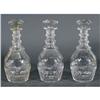 Image 1 : SET OF 3 MATCHING DECANTER eleven inches high