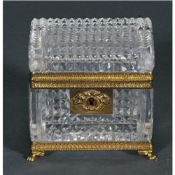 1 FRENCH CRYSTAL DRESSER BOX 4" high circa 19