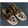 Image 1 : 1 PAIR OF NATIVE ALASKAN MOCCASINS with beave