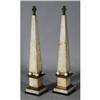 Image 1 : 1 PAIR OF ART DECO ALABASTER OBELESK FLOOR LA