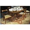 Image 1 : 1 REGENCY STYLE BURLED ELM DINING TABLE with