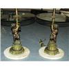 Image 1 : 1 MATCHING PAIR OF SIDE TABLE/FLOOR LAMPS wit