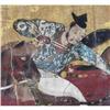 Image 4 : 1 FRAMED JAPANESE SCREEN with painted hunting