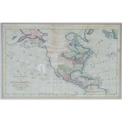 1 MAP OF NORTH AMERICA Thos. Bowen, 10 x17  f