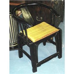 1 CHINESE EBONISED ARMCHAIR  CONDITION REPORT