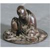 Image 1 : 1 CHINESE BRONZE FIGURE OF A SEATED SCHOLAR,