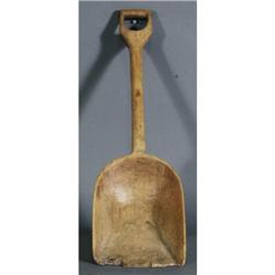 1 PRIMATIVE GRAIN SCOOP 37" long, 19th centur