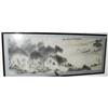 Image 1 : 1 FRAMED CHINESE PAINTING OF A FISHING VILLAG