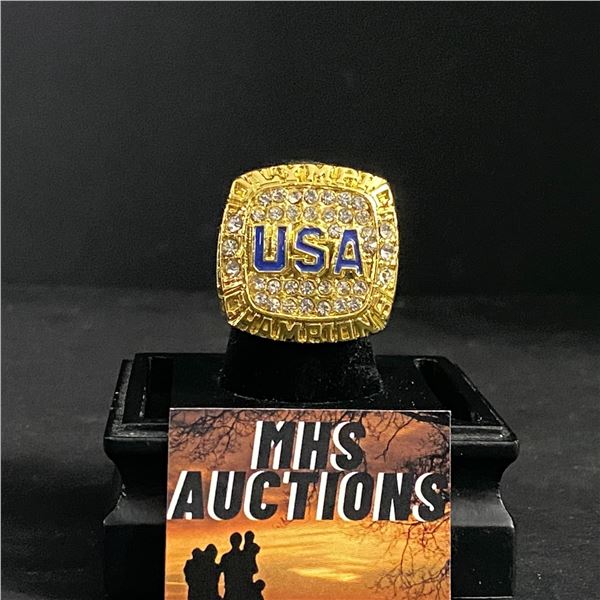 U.S.A BASKETBALL OLYMPIC CHAMPIONS RIO 2016  IRVING  CHAMPIONSHIP REPLICA RING (ref501)