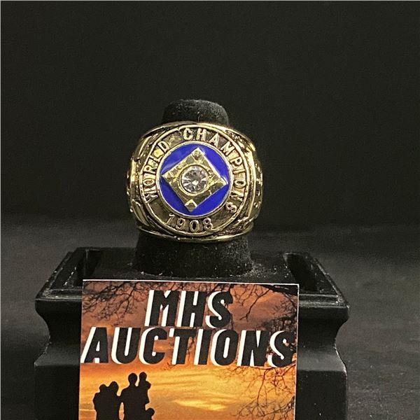 CHICAGO CUBS M.L.B 1908 CHAMPIONSHIP REPLICA RING (ref572)