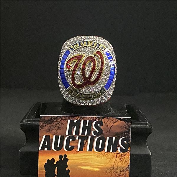 WASHINGTON NATIONALS M.L.B 2019 "STRASBURG" CHAMPIONSHIP REPLICA RING (ref644)