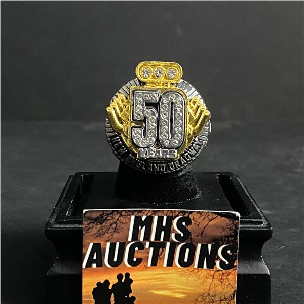 NEW ENGLAND DRAGWAY 50 YEARS   NHRA  CHAMPIONSHIP REPLICA RING (ref969)