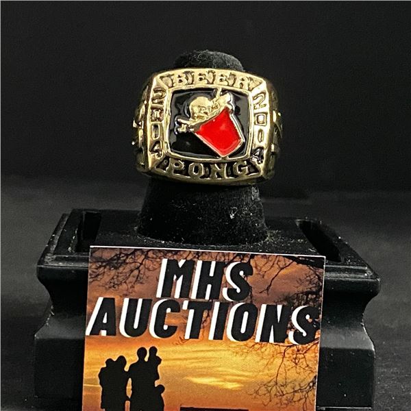 BEER PONG 2014 CHAMPIONSHIP REPLICA RING (ref995)