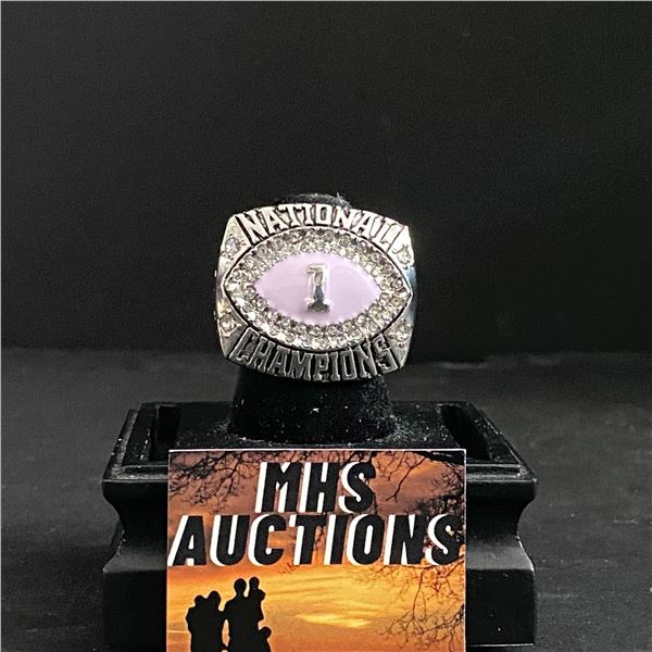 LSU TIGERS CHAMPIONS 2008 "BLACK" NATIONAL CHAMPIONSHIP REPLICA RING (ref1045)