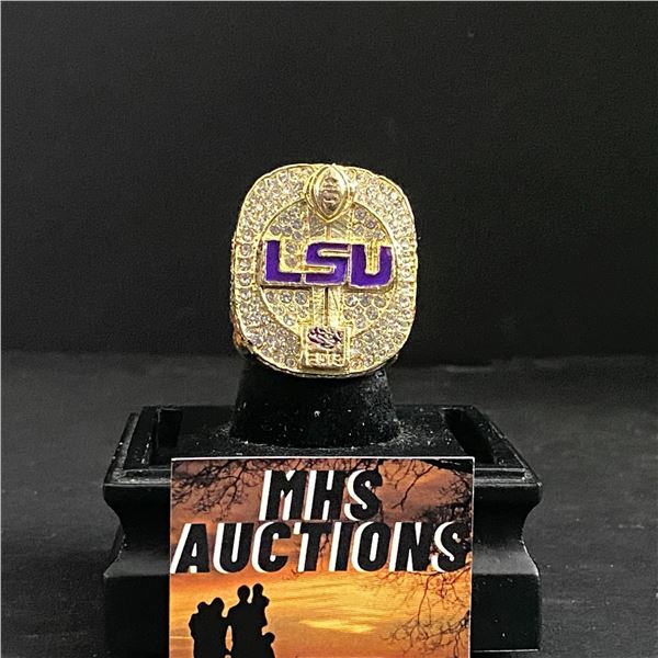 LSU TIGERS CHAMPIONS 2019  BURROW  NATIONAL CHAMPIONSHIP REPLICA RING (ref1047)