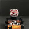 Image 1 : GEORGIA BULLDOGS CHAMPIONS 2005 "DAVID POLLACK" NATIONAL CHAMPIONSHIP REPLICA RING (ref1052)