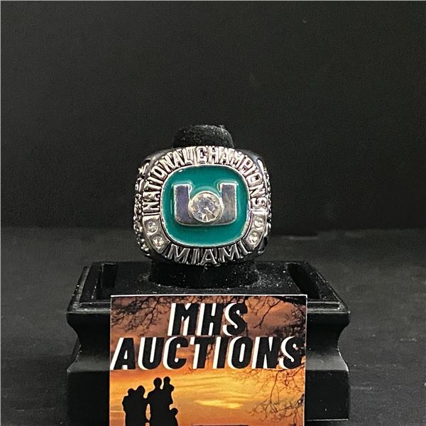 MIAMI HURRICANES CHAMPIONS  BOYLAN  NATIONAL CHAMPIONSHIP REPLICA RING (ref1057)