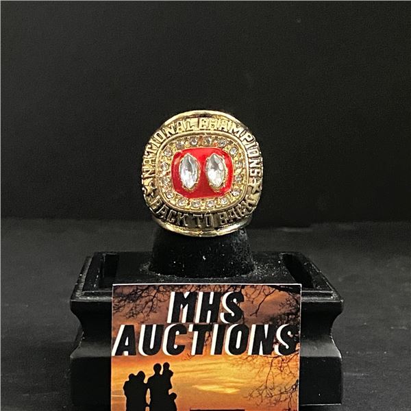 NEBRASKA CORNHUSKERS CHAMPIONS 1995 "PHILLIPS" NATIONAL CHAMPIONSHIP REPLICA RING (ref1082)