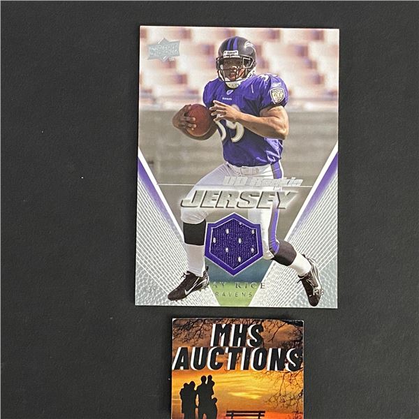 RAY RICE 2008 U.D FOOTBALL JERSEY CARD (ref2788)