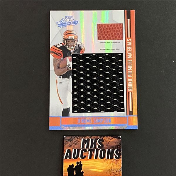 2008 DONRUSS JEROME SIMPSON PATCH CARD #060/100 ONLY 100 MADE (ref2492)