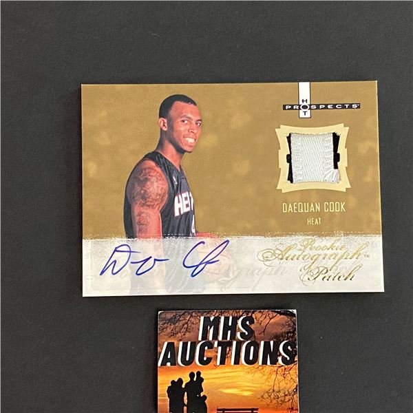 2007-08 NBA HOT PROSPECTS DAEQUAN COOK PATCH/AUTOGRAPH CARD #389/599 ONLY 599 MADE (ref2494)