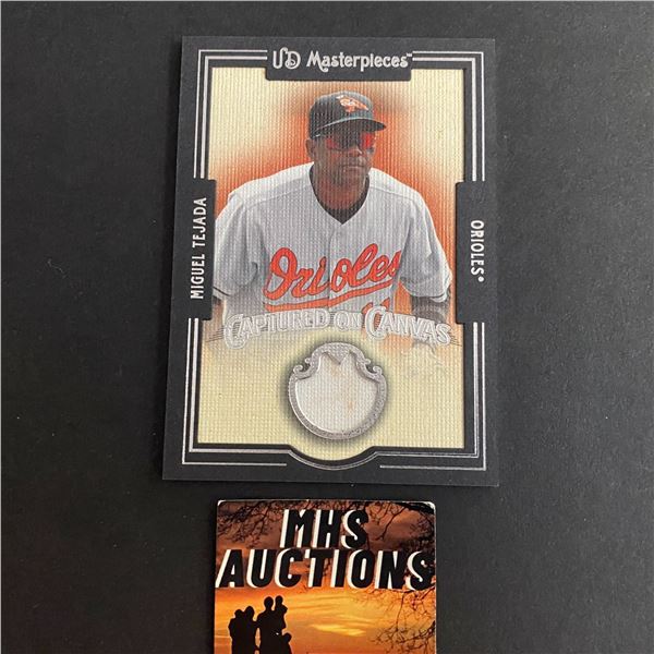 2007 U.D MASTERPIECES MIGUEL TEJADA BASEBALL JERSEY CARD (ref2070)