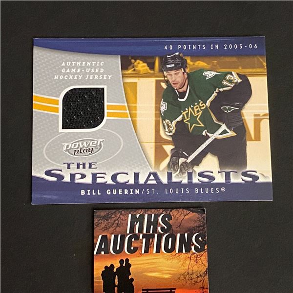 2006-07 POWER PLAY U.D BILL GUERIN JERSEY CARD (ref2123)