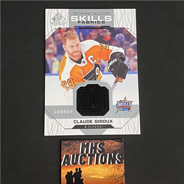 2018-19 SP GAME USED CLAUDE GIROUX JERSEY CARD (ref2129)