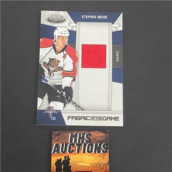 STEPHEN WEISS FLORIDA PANTHERS JERSEY CARD #042 OF 250 MADE! (ref2215)