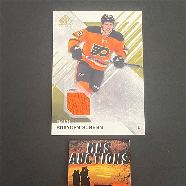 BRAYDEN SCHENN PHILADELPHIA FLYERS JERSEY CARD (ref2306)