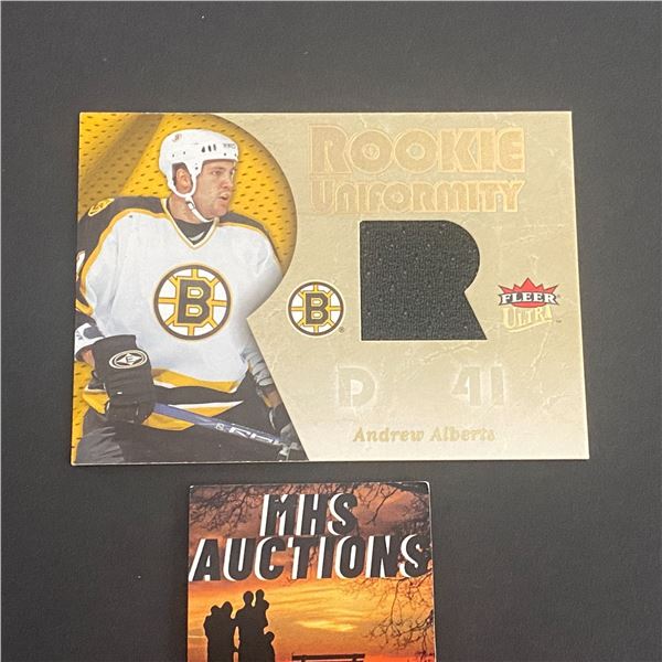 ANDREW ALBERTS BOSTON BRUINS JERSEY CARD (ref2316)