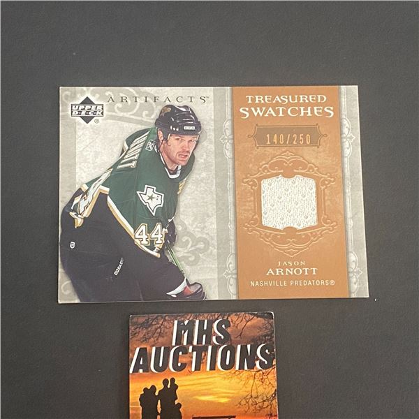 JASON ARNOTT DALLAS STARS JERSEY CARD #140 OF 250 MADE (ref2327)