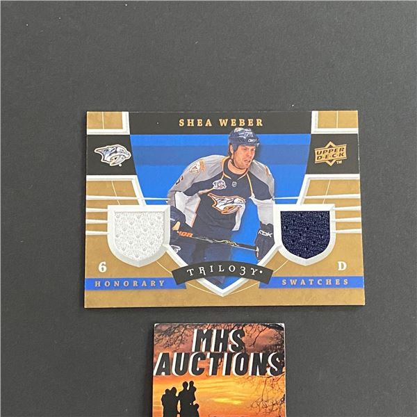 2008-09 TRILOGY SHEA WEBER DUAL JERSEY CARD (ref2363)