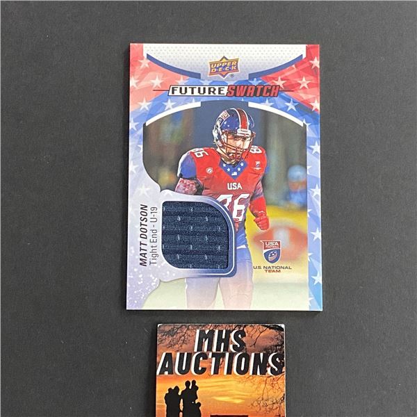 2017 USA FOOTBALL MATT DOTSON JERSEY CARD (ref2373)