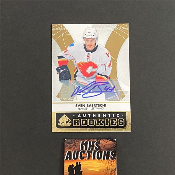 2012-13 SP GAME USED ROOKIE SVEN BAERTSCHI AUTOGRAPH CARD (ref2472)