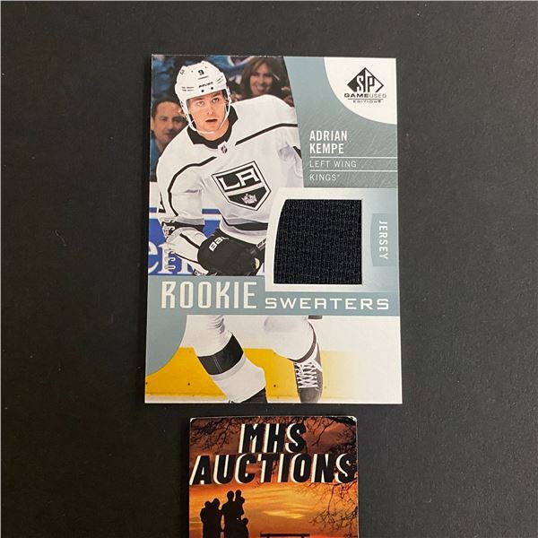 2017-18 SP GAME USED ADRIAN KEMPE HOCKEY JERSEY CARD (ref2485)