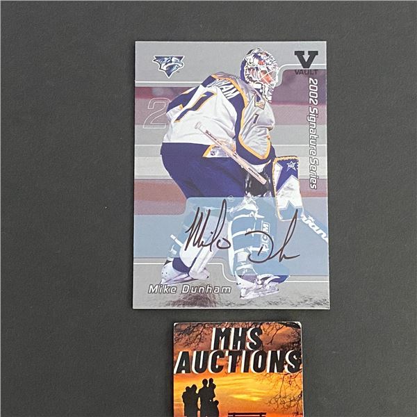 2002 IN THE GAME AUTOGRAPH MIKE DUNHAM HOCKEY CARD (ref2689)