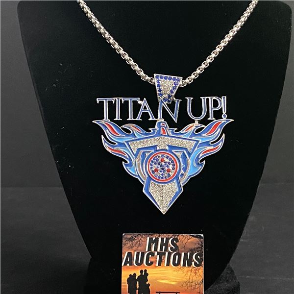 TENNESSEE TITANS TITAN UP LARGE N.F.L CHAMPIONSHIP NECKLACE (ref318)