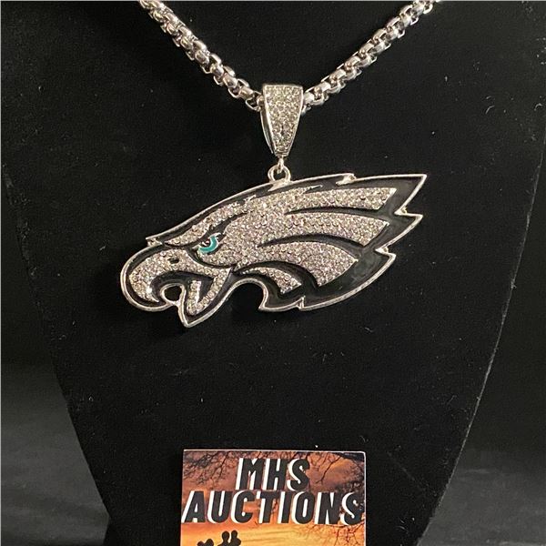 PHILADELPHIA EAGLES LARGE N.F.L CHAMPIONSHIP NECKLACE (ref1170)