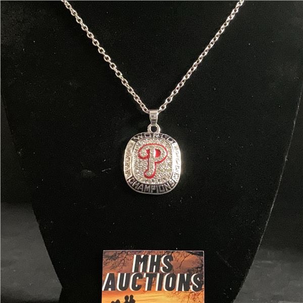 PHILADELPHIA PHILLIES 2008 M.L.B CHAMPIONSHIP NECKLACE (ref1139)