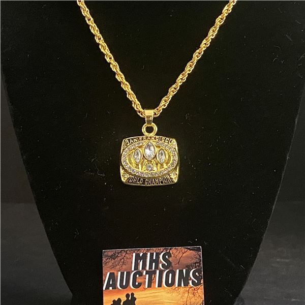 SAN FRANCISCO 49ERS N.F.L 1988 CHAMPIONSHIP NECKLACE (refR31)