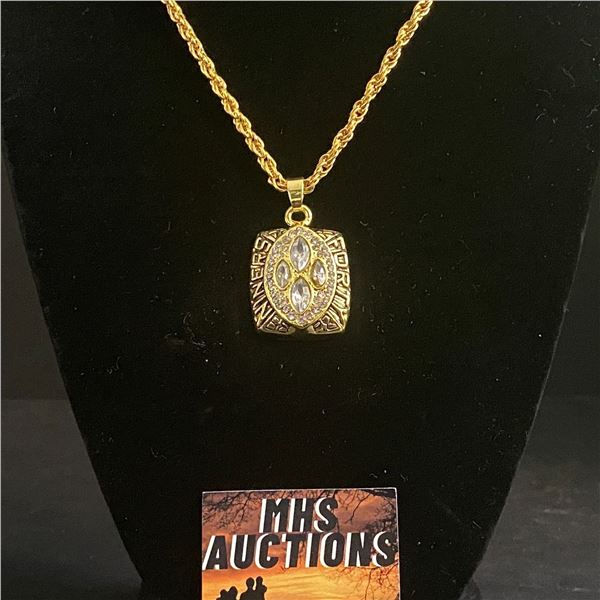 SAN FRANCISCO 49ERS N.F.L 1989 CHAMPIONSHIP NECKLACE (refR33)