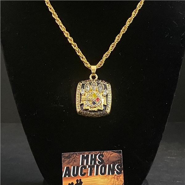 PITTSBURGH STEELERS N.F.L 2005 CHAMPIONSHIP NECKLACE (refR37)