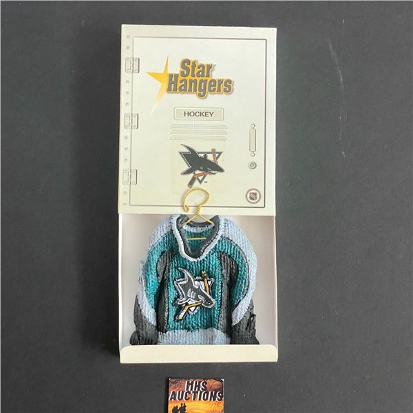 SAN JOSE SHARKS STAR HANGER SMALL DARK JERSEY (ref5211)