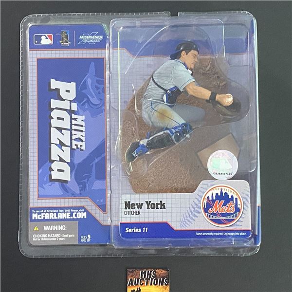 MIKE PIAZZA MCFARLANE NEW YORK METS SERIES 11 GREY JERSEY