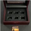 Image 2 : WOODEN DISPLAY CASE 6 SLOT CHAMPIONSHIP RING BOX