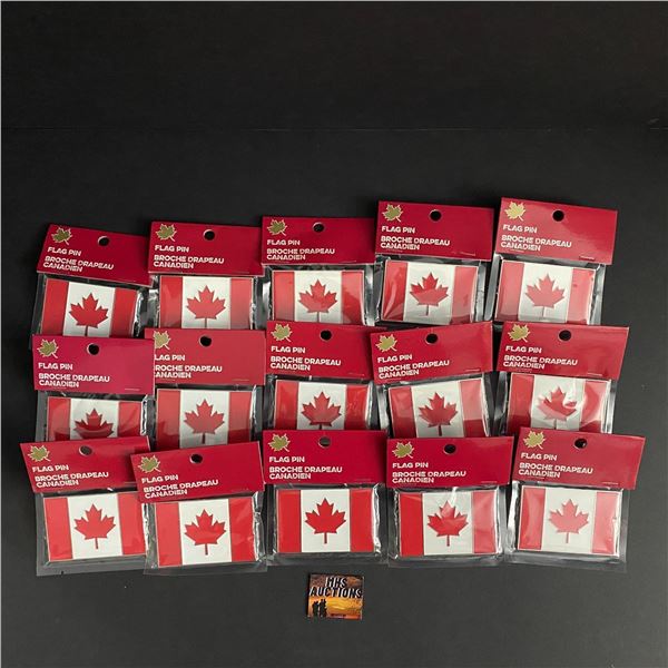 LOT OF 15 CANADA FLAG HEAVY DUTY PINS