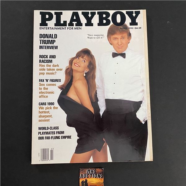 MARCH 1990 DONALD TRUMP ON COVER ISSUE PLAYBOY MAGAZINE