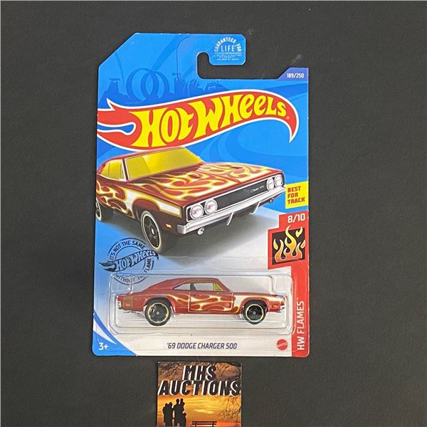 HOT WHEELS '69 DODGE CHARGER 500 1/64TH SCALE (ref13)